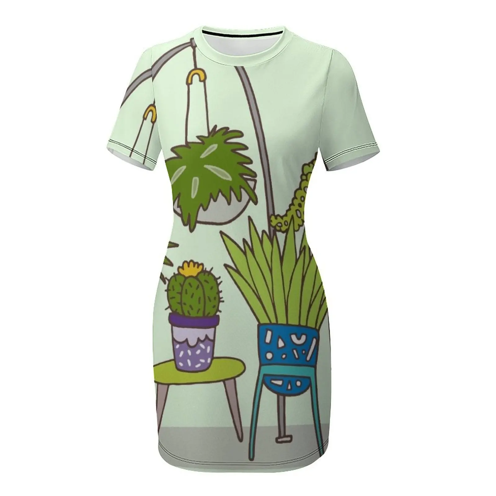 Vestido de manga curta com est - Korean Lifestyle Trends avaliação e preço
